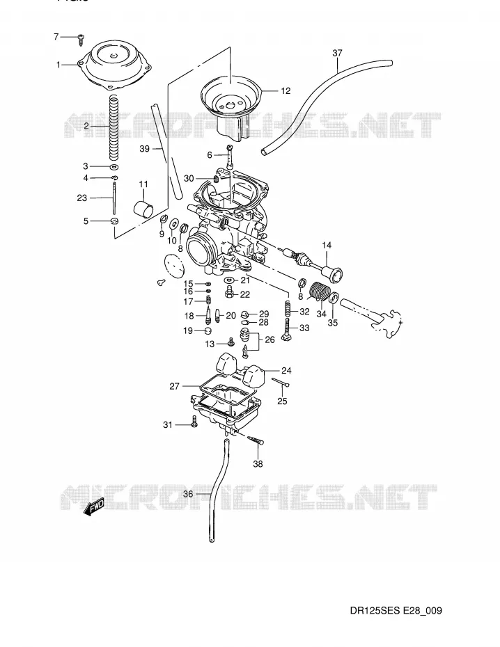 CARBURATOR Suzuki MOTO 125 DR 1994  DR125SER(E28)