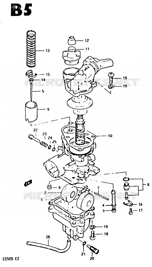 CARBURATOR Suzuki SCOOTER 80 CS 1982  CS50Z(Z/D)