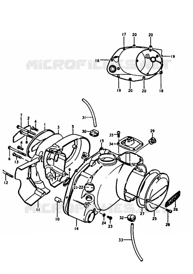 CASING (A100-4,K,L,M) Suzuki MOTO 100 A100 1991  A100M(K/L/M/N/4)