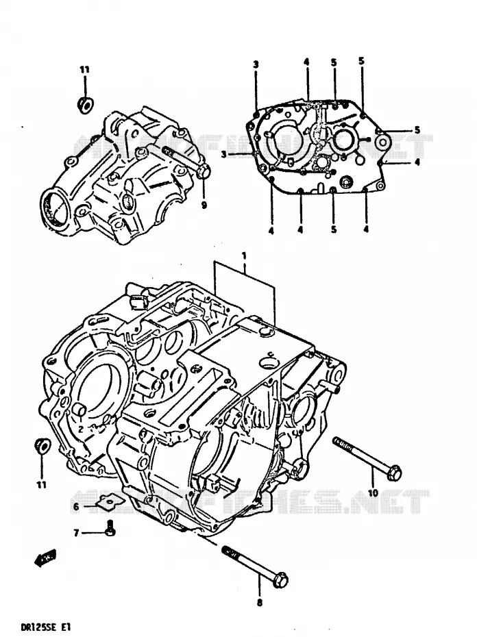 CASING Suzuki MOTO 125 DR 1984  DR125SE