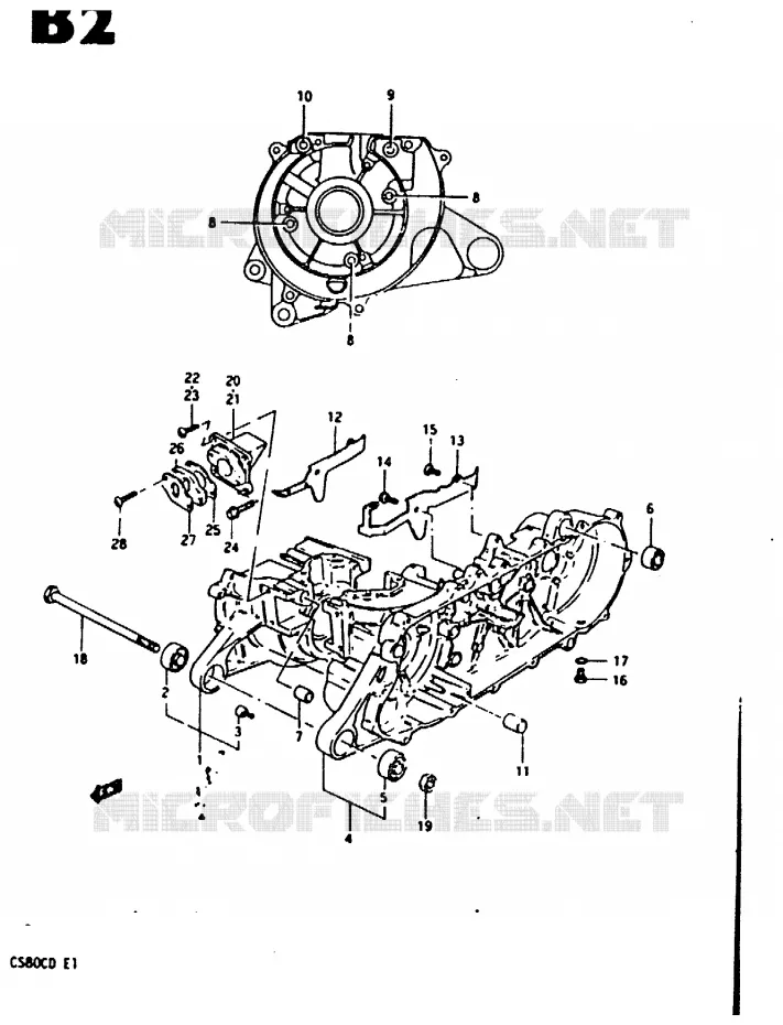 CASING Suzuki SCOOTER 80 CS 1983  CS80LD
