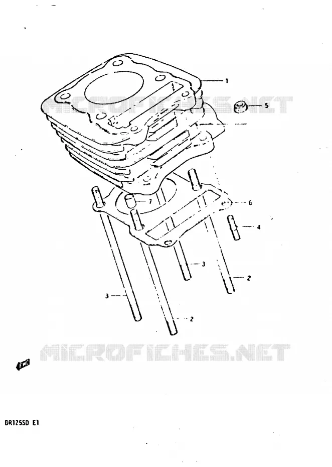 CILINDER Suzuki MOTO 125 DR 1983  DR125SD(Z/D)