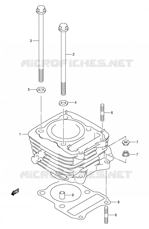 CILINDER Suzuki MOTO 125 DR-Z 2007  DR-Z125LK7(E3/E28)