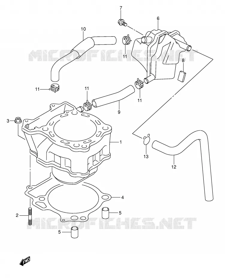 CILINDER Suzuki MOTO 400 DR-Z 2005  DR-Z400EK5(E1)