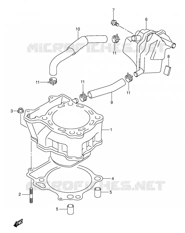 CILINDER Suzuki MOTO 400 DR-Z 2005  DR-Z400SK5(E3/E28)