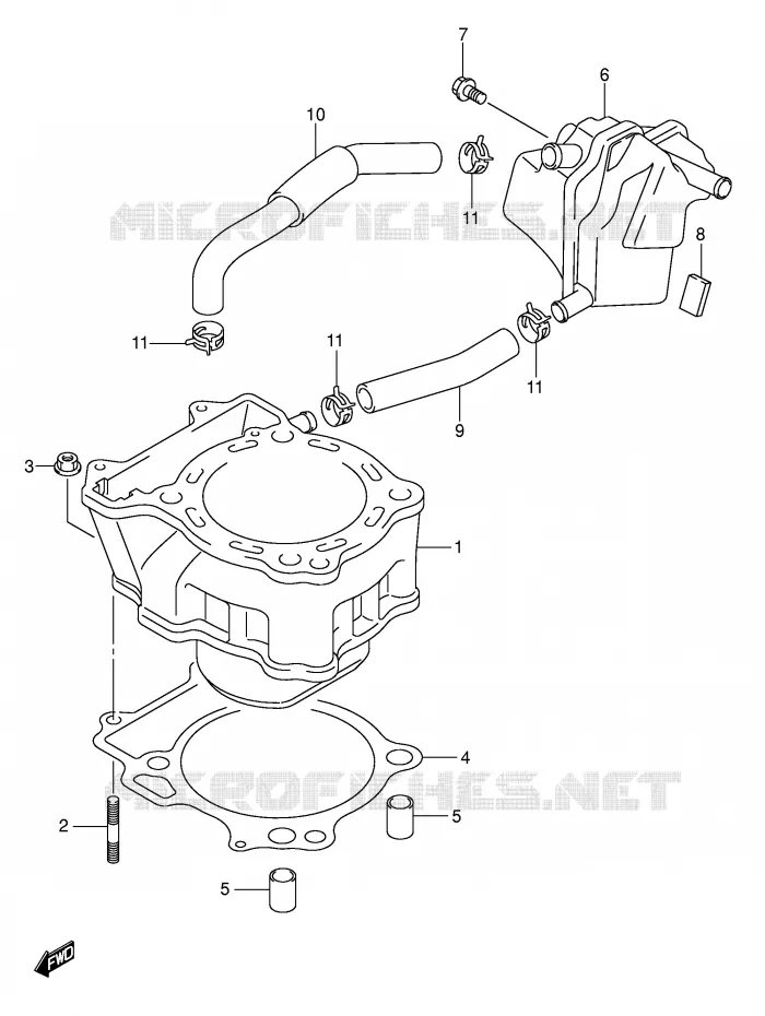 CILINDER Suzuki MOTO 400 DR-Z 2006  DR-Z400SK6(E2)