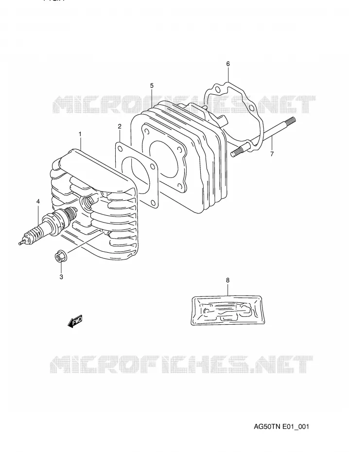CILINDER Suzuki SCOOTER 50 ADDRESS 1992  AG50TN(E1)