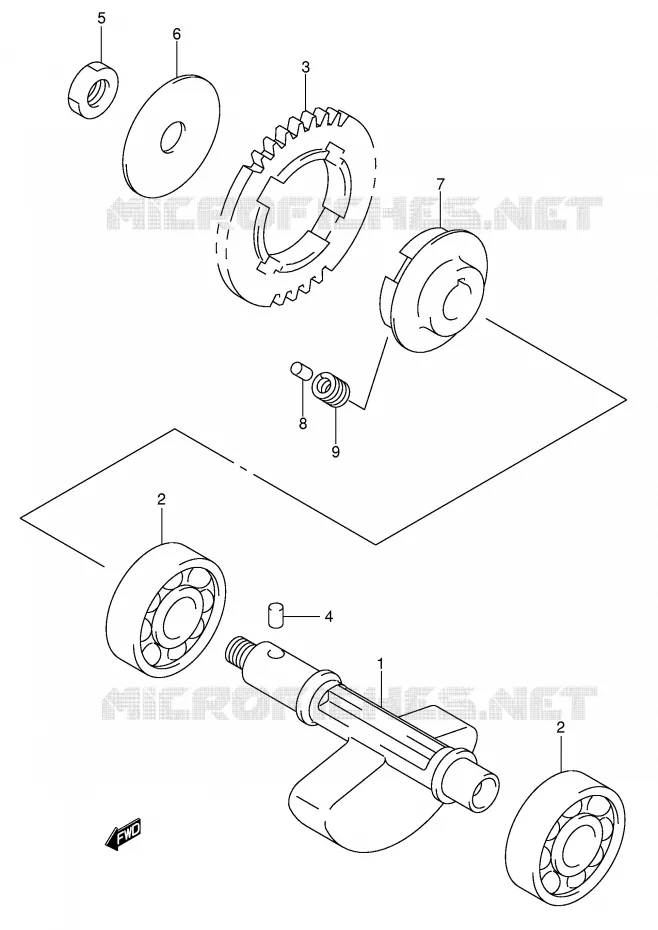 CRANK BALANCER Suzuki MOTO 400 DR-Z 2002  DR-Z400SK2(E2)