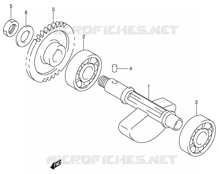 CRANK BALANCER Suzuki MOTO 400 DR-Z 2004  DR-Z400EK4(E1)