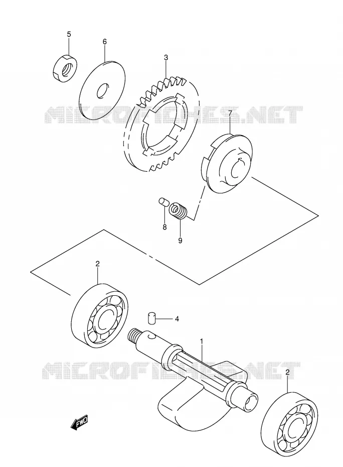 CRANK BALANCER Suzuki MOTO 400 DR-Z 2005  DR-Z400SK5(E3/E28)