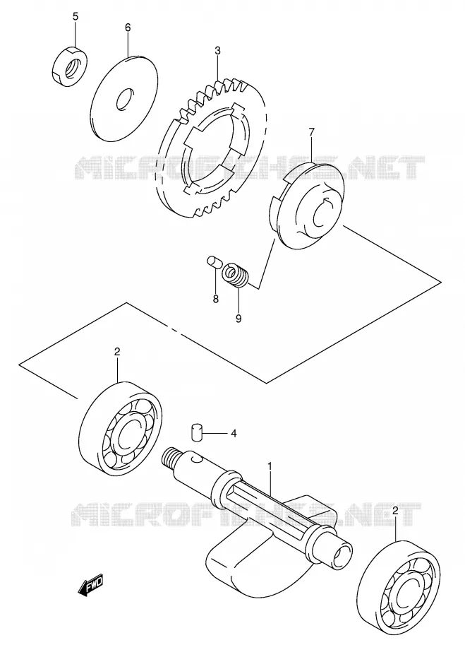 CRANK BALANCER Suzuki MOTO 400 DR-Z 2006  DR-Z400SK6(E2)