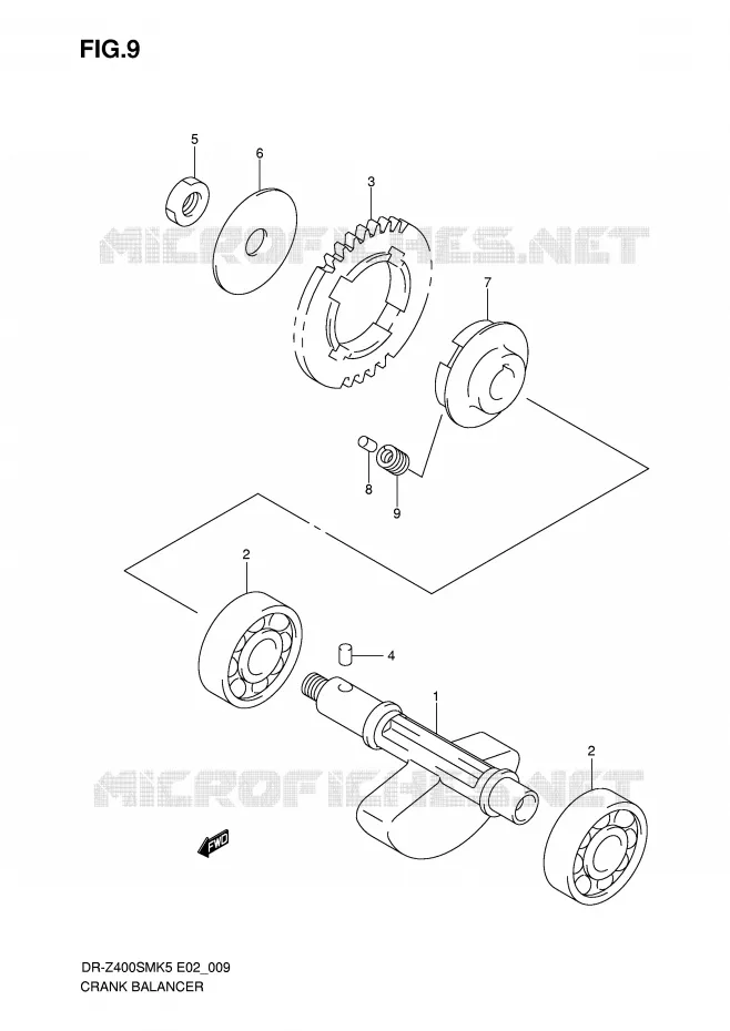 CRANK BALANCER Suzuki MOTO 400 DR-Z 2006  DR-Z400SMK6(E2)
