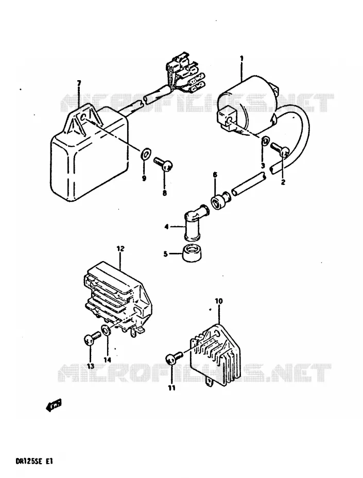 ELEKTRISCH Suzuki MOTO 125 DR 1984  DR125SE