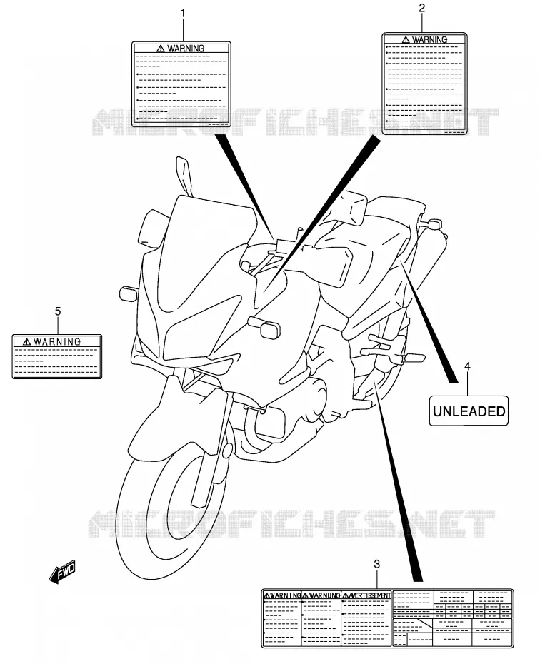 ETIKET Suzuki MOTO 1000 V-STROM 2006  DL1000K6(E2)