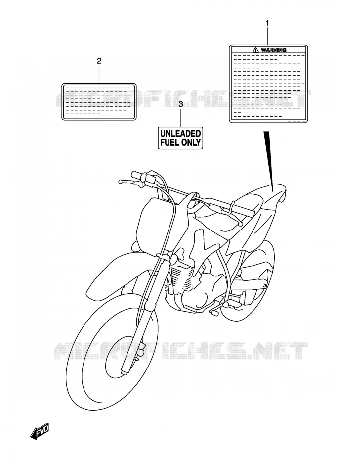 ETIKET Suzuki MOTO 125 DR-Z 2007  DR-Z125LK7(E3/E28)