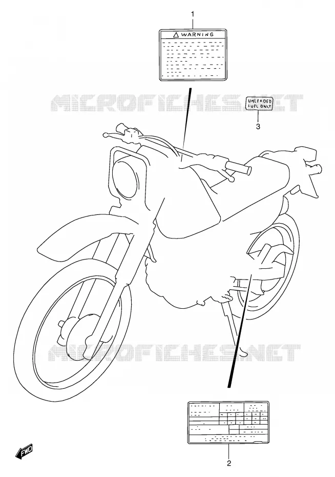 ETIKET Suzuki MOTO 200 DF 1998  DF200EW