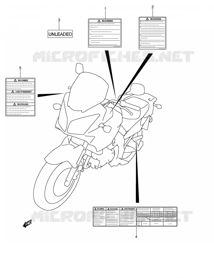 ETIKET Suzuki MOTO 650 V-STROM 2006  DL650K6(E2)