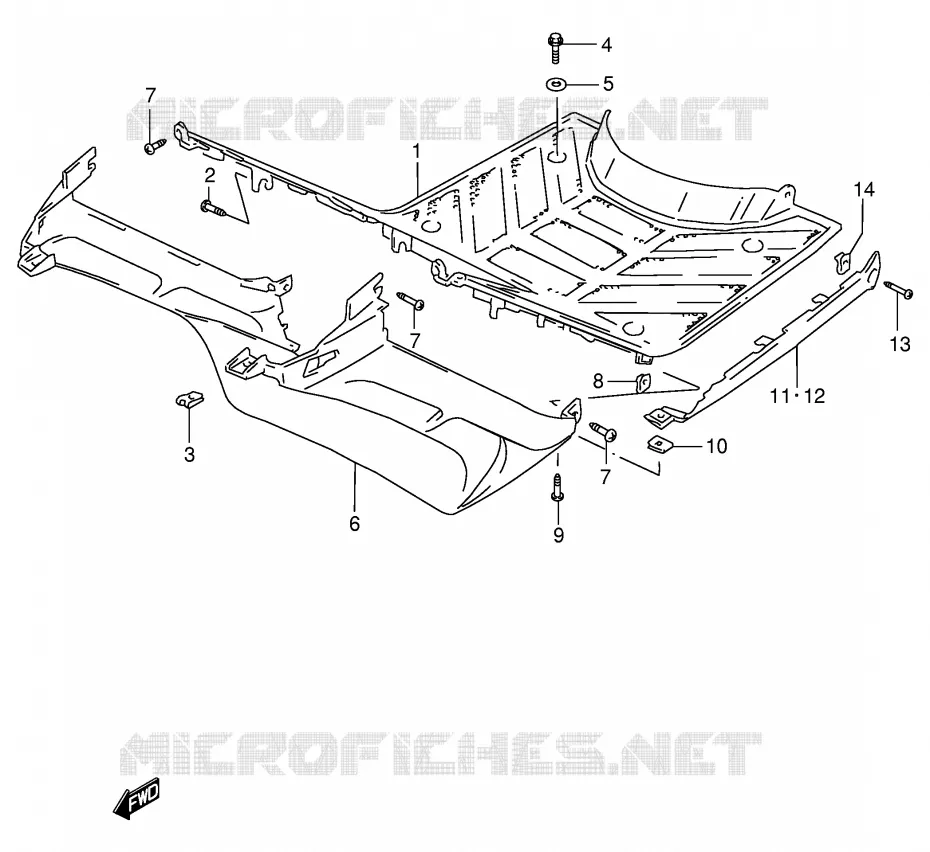 FOOTREST (MODELE V/X/Y) Suzuki SCOOTER 100 ADDRESS 2000  AG100Y(E71)