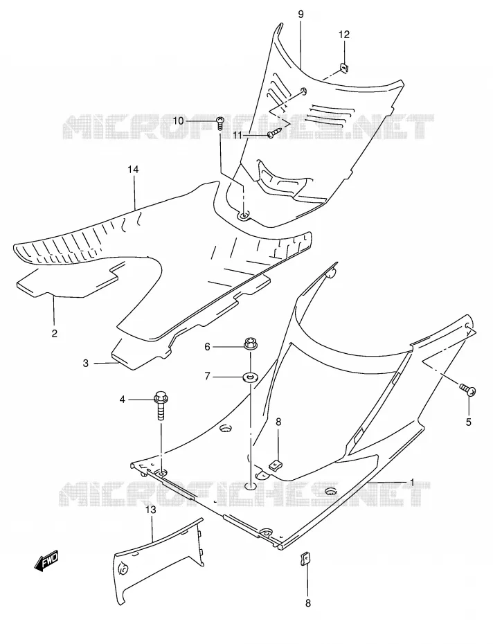 FOOTREST (MODELE X/Y) Suzuki SCOOTER 125 BURGMAN 2000  AN125Y(E2)