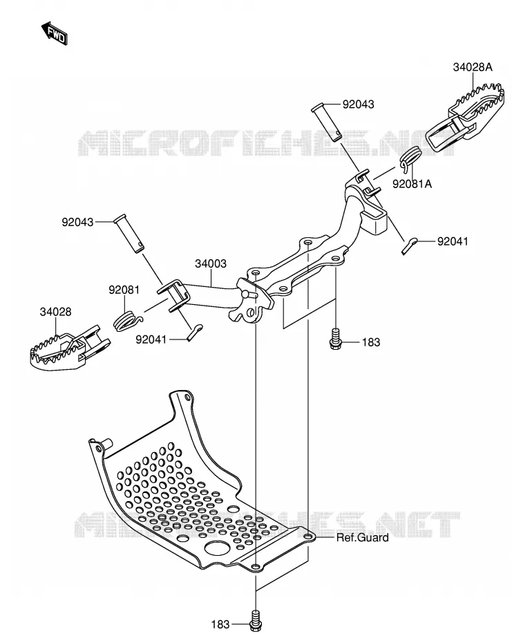 FOOTREST Suzuki MOTO 110 DR-Z 2003  DR-Z110K3(E21)