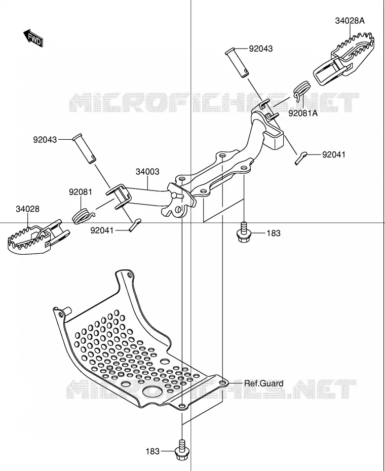 FOOTREST Suzuki MOTO 110 DR-Z 2003  DR-Z110K3(E28)