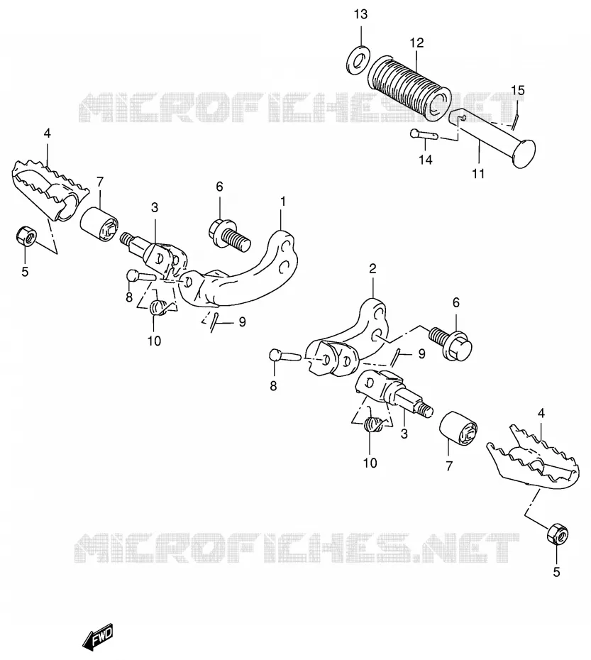 FOOTREST Suzuki MOTO 125 DF 2000  DF125EY(E4)