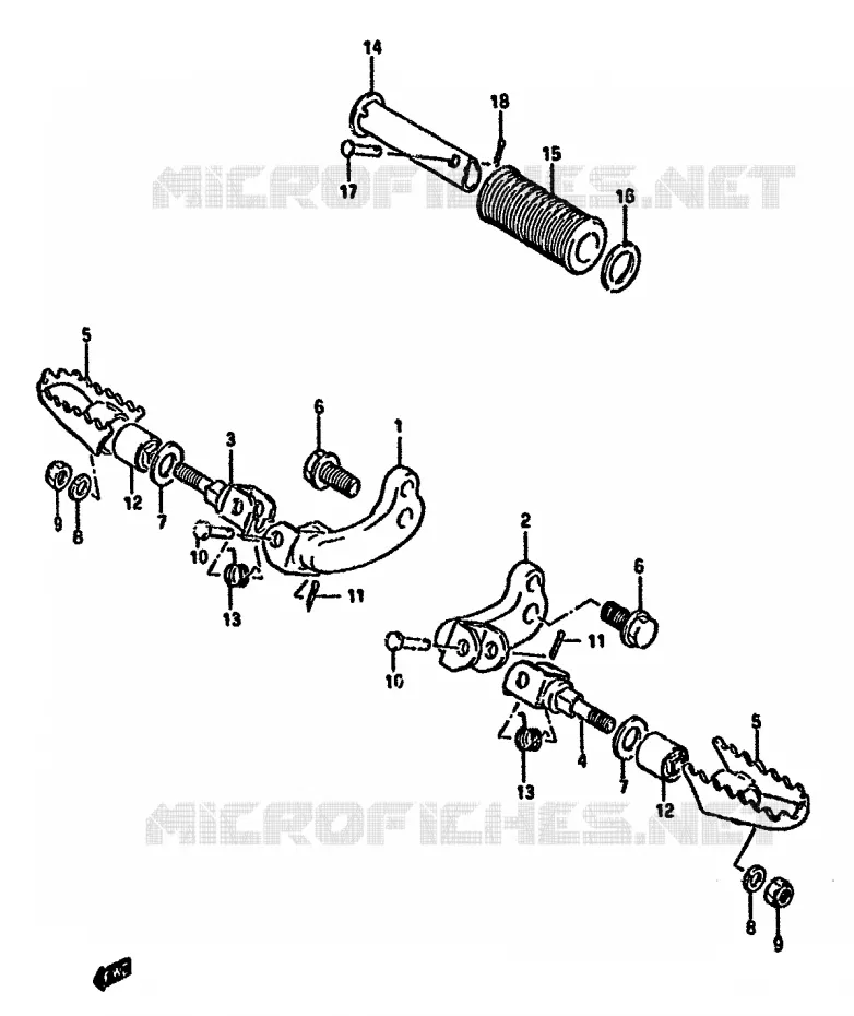 FOOTREST Suzuki MOTO 125 DR 1988  DR125SJ(F/H/J)