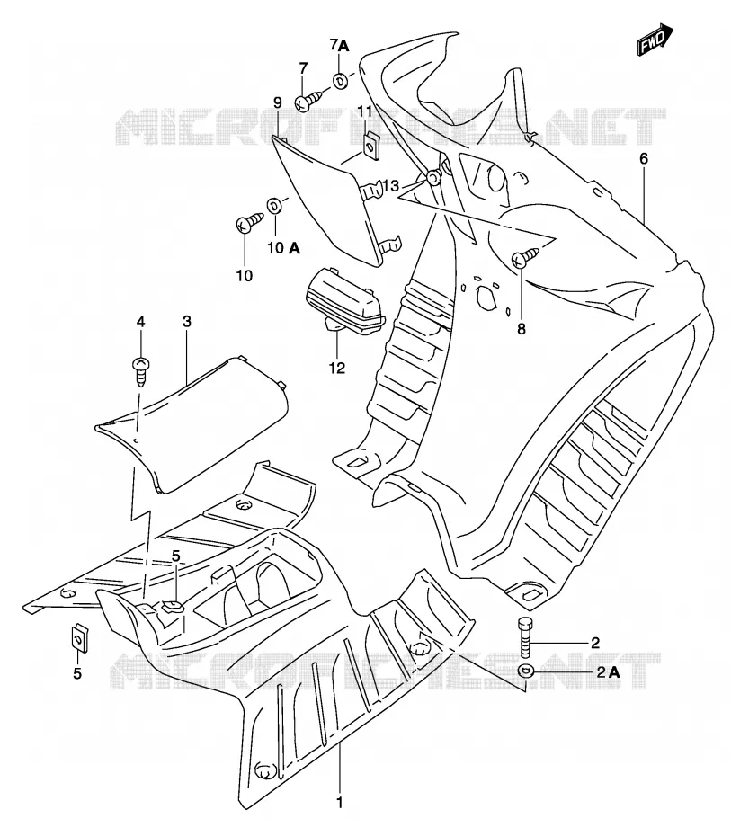 FOOTREST Suzuki SCOOTER 50 KATANA 2003  AY50SK3(P19)