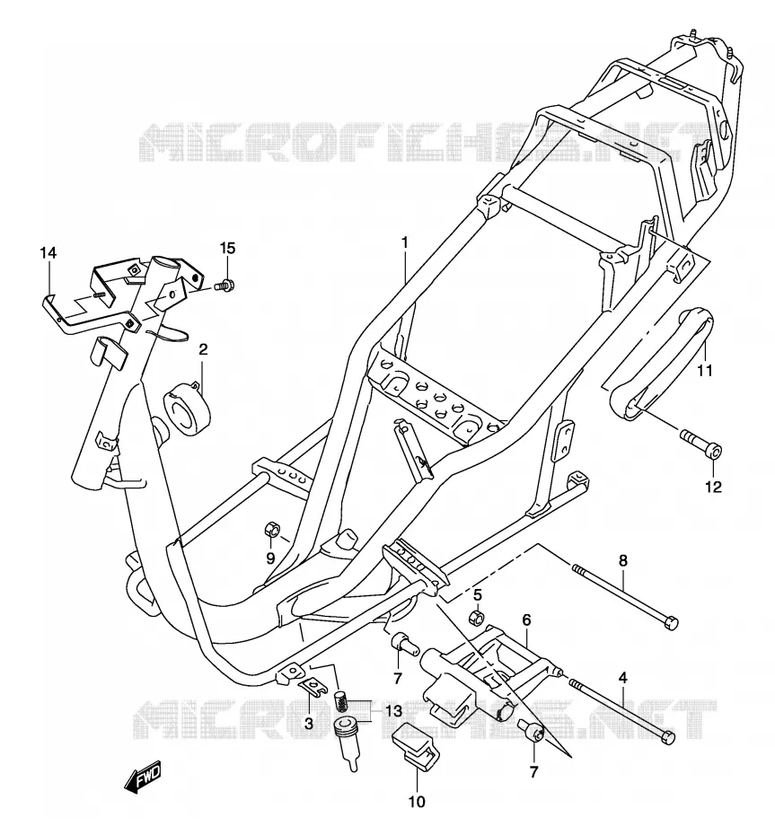 FRAME (MODELE K1/K2) Suzuki SCOOTER 50 KATANA 2004  AY50SK4(P19)