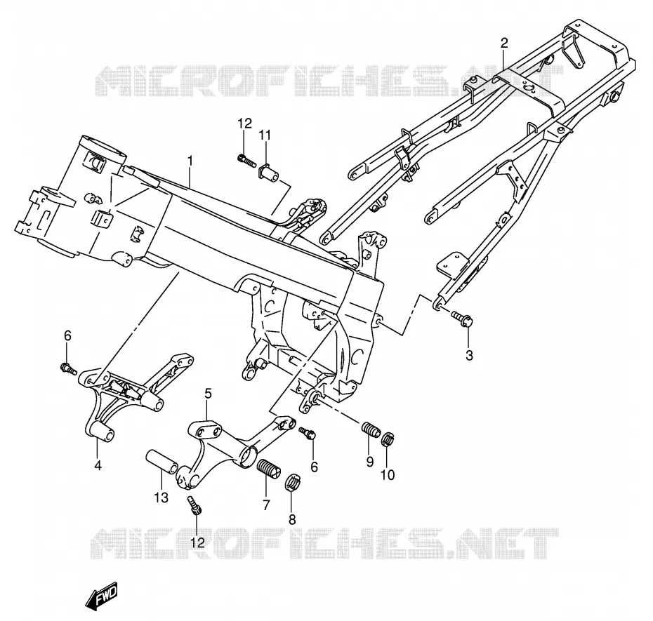 FRAME Suzuki MOTO 1000 V-STROM 2002  DL1000K2(E2)