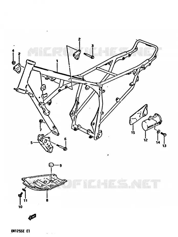 FRAME Suzuki MOTO 125 DR 1984  DR125SE