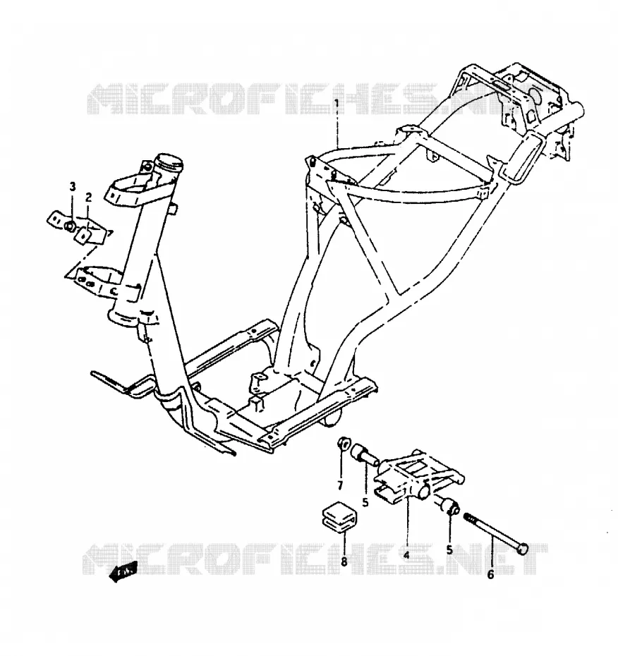 FRAME Suzuki SCOOTER 100 ADDRESS 1994  AH100R