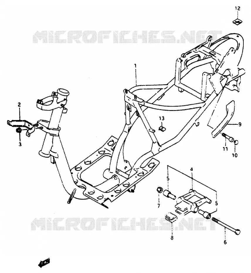 FRAME Suzuki SCOOTER 50 AP 1994  AP50R(R/S/T)