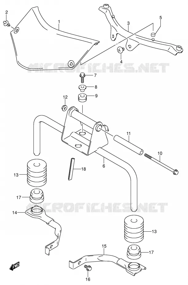 FRONT BRACKETS Suzuki MOTO 1000 V-STROM 2002  DL1000K2(E2)