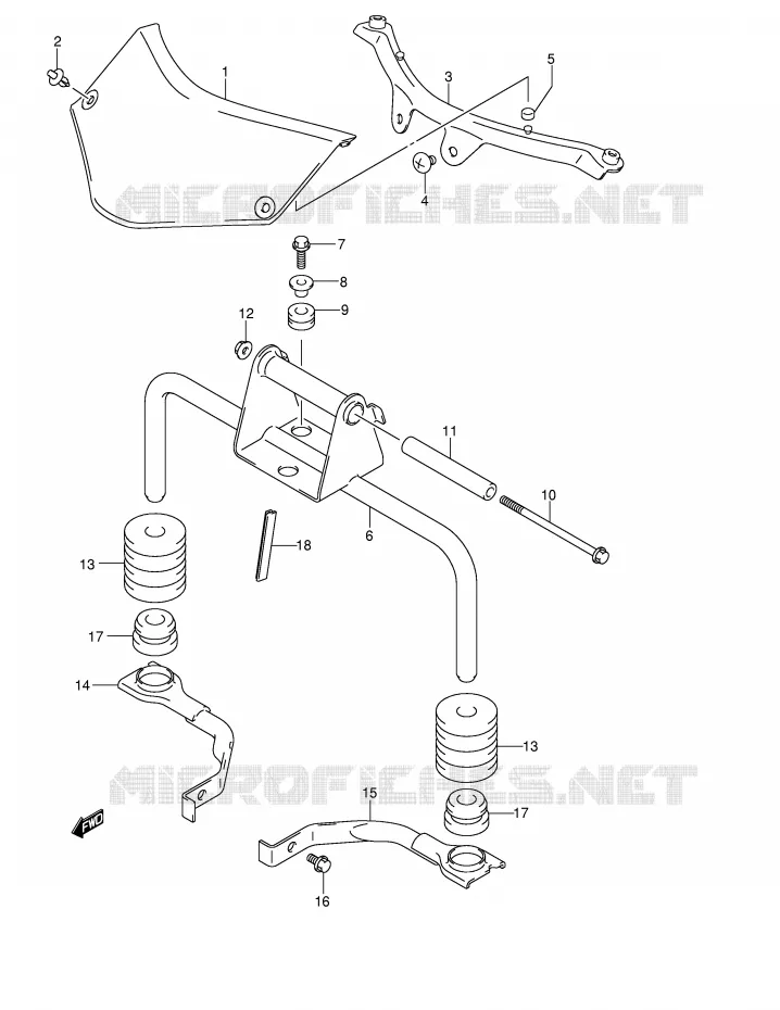 FRONT BRACKETS Suzuki MOTO 650 V-STROM 2004  DL650K4(E2)