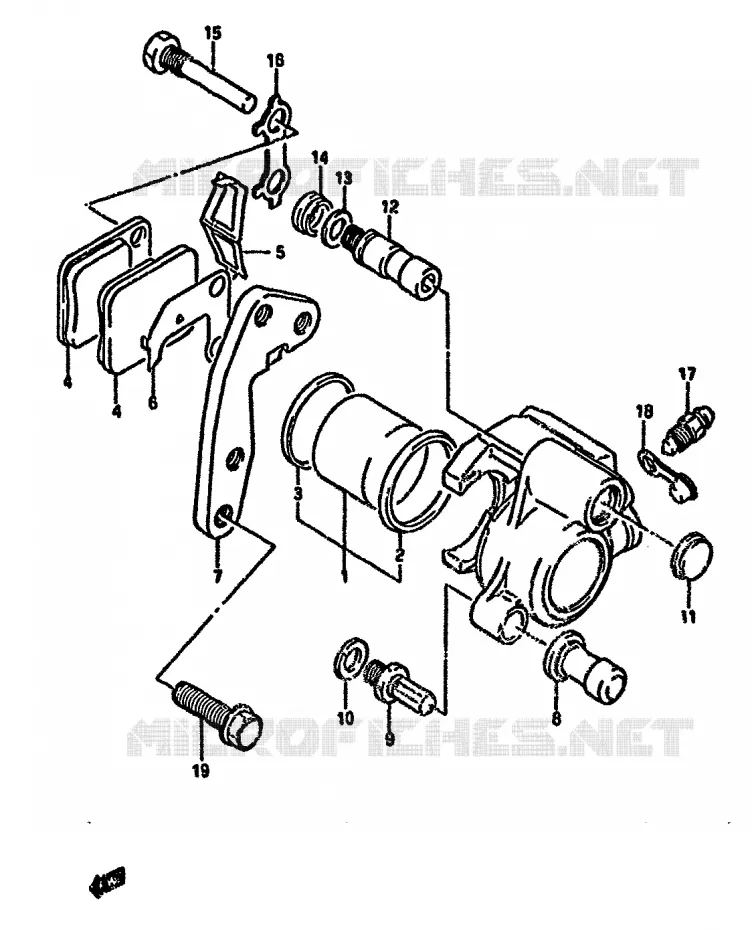 FRONT CALIPER Suzuki MOTO 125 DR 1987  DR125SH(F/H/J)