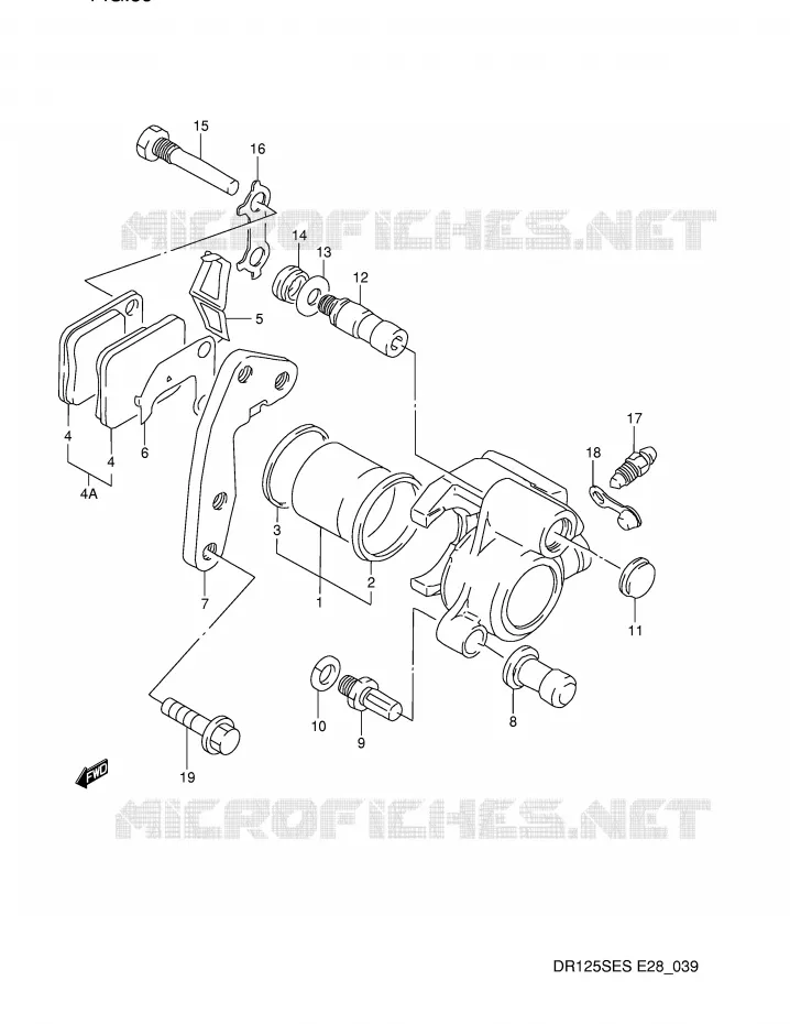 FRONT CALIPER Suzuki MOTO 125 DR 1994  DR125SER(E28)