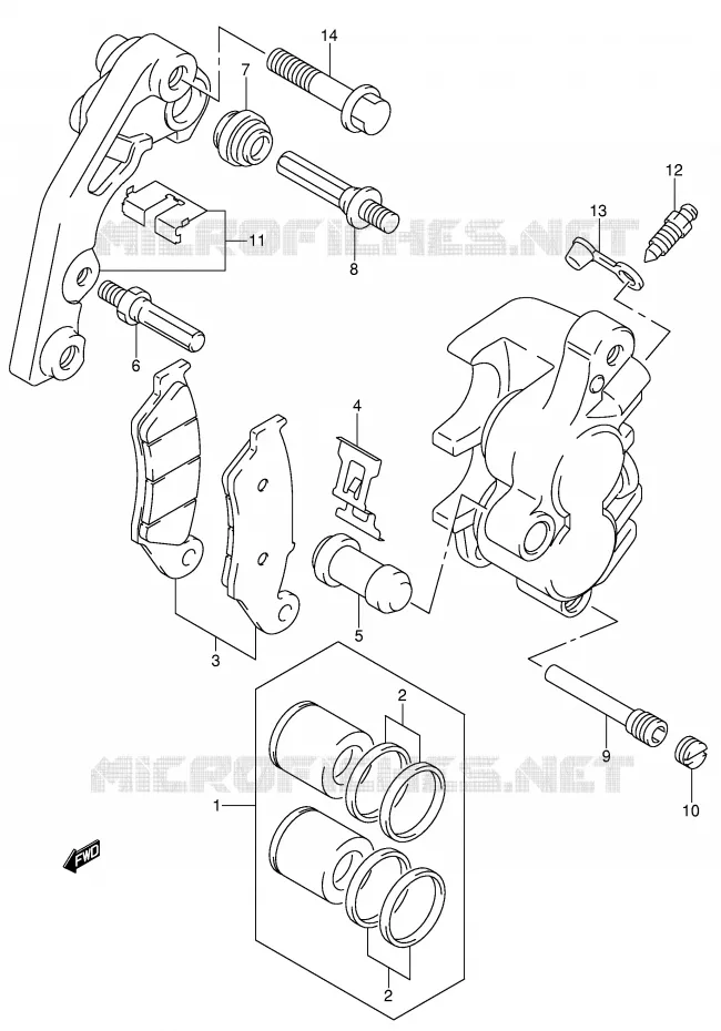 FRONT CALIPER Suzuki MOTO 400 DR-Z 2002  DR-Z400SK2(E3/E28)