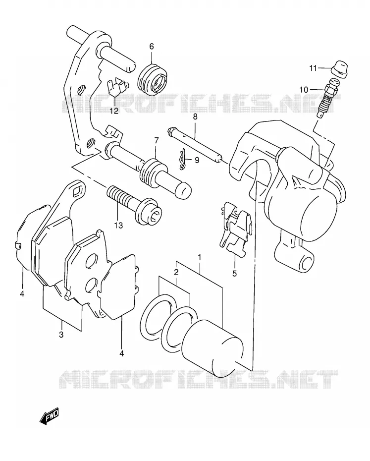 FRONT CALIPER Suzuki SCOOTER 125 BURGMAN 2000  AN125Y(E2)