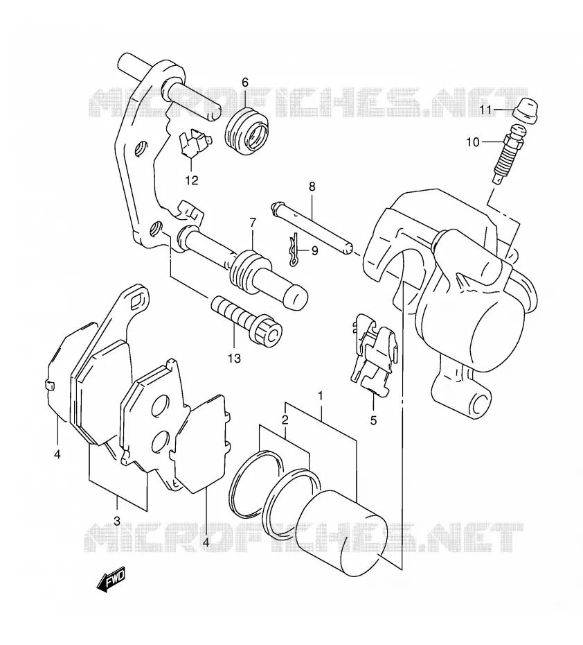 FRONT CALIPER Suzuki SCOOTER 150 BURGMAN 1999  AN150X(E34)