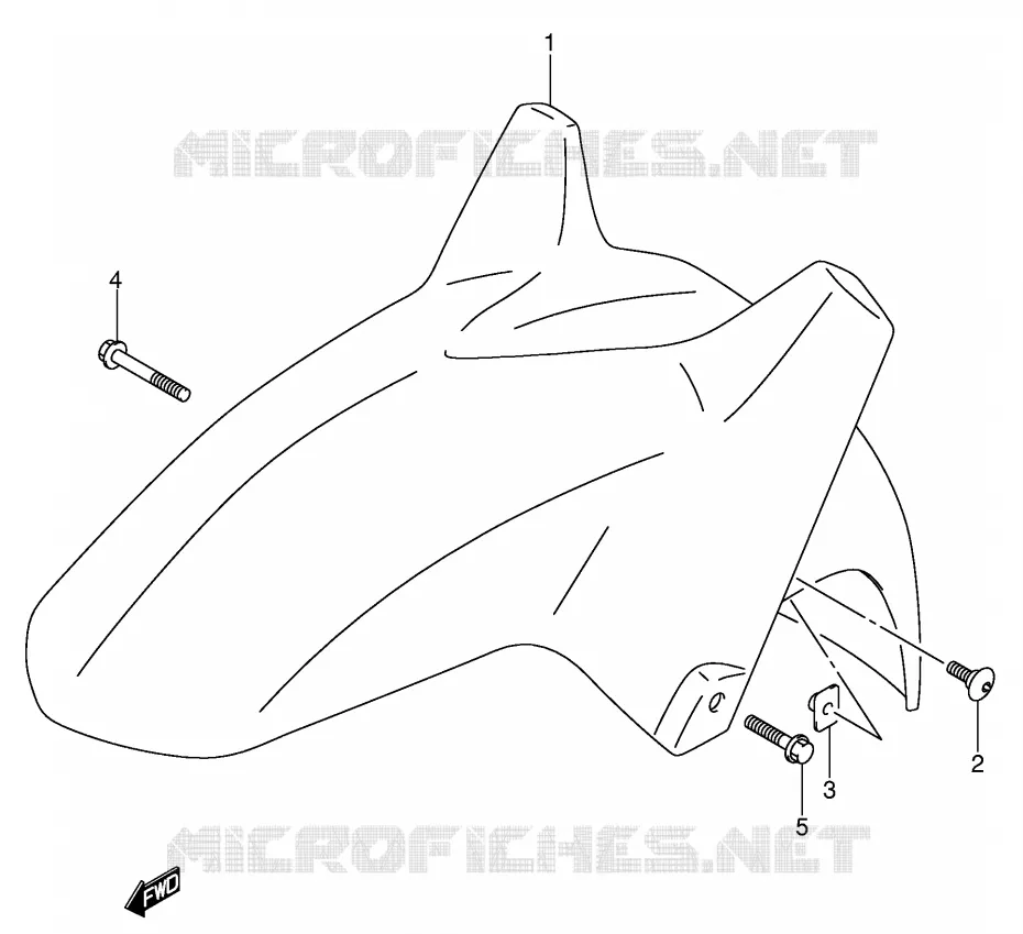 FRONT FENDER Suzuki MOTO 1000 V-STROM 2004  DL1000K4(E2)