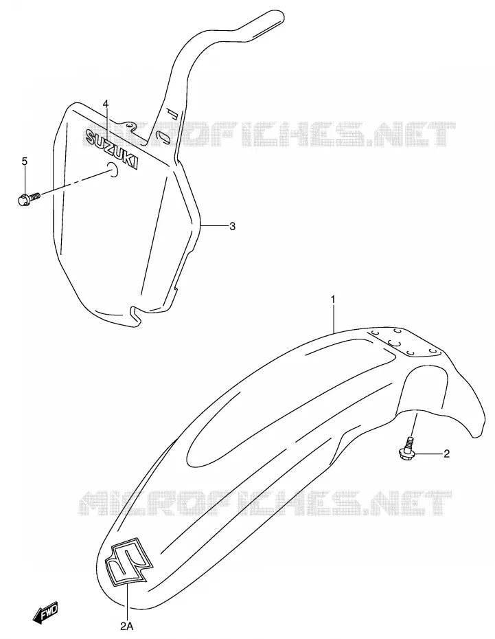 FRONT FENDER Suzuki MOTO 125 DR-Z 2007  DR-Z125K7(E3/E28)