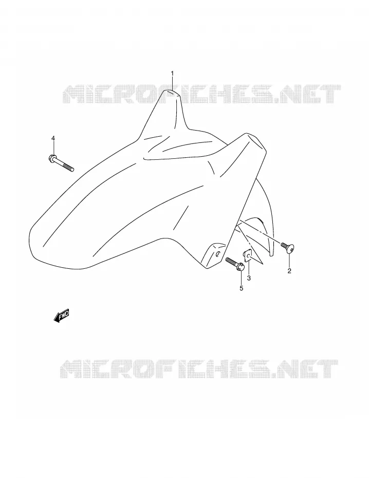 FRONT FENDER Suzuki MOTO 650 V-STROM 2005  DL650U3K5(E2)