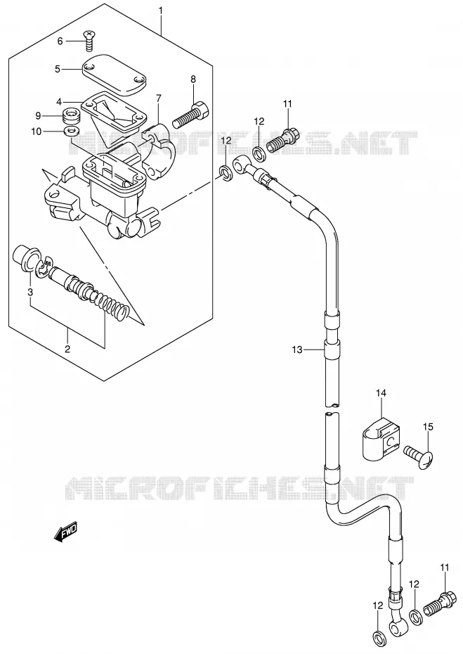 FRONT HOOFDREMCILINDER (VOIR NOTE) Suzuki MOTO 400 DR-Z 2002  DR-Z400EK2(E1)