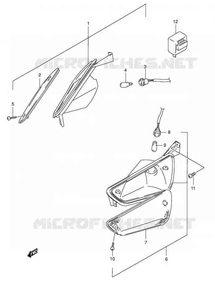 FRONT INDICATOREN Suzuki SCOOTER 125 BURGMAN 1995  AN125S(E2)