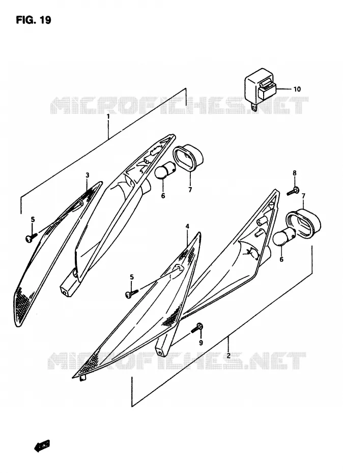 FRONT INDICATOREN Suzuki SCOOTER 50 AP 1997  AP50V(T/7/V)