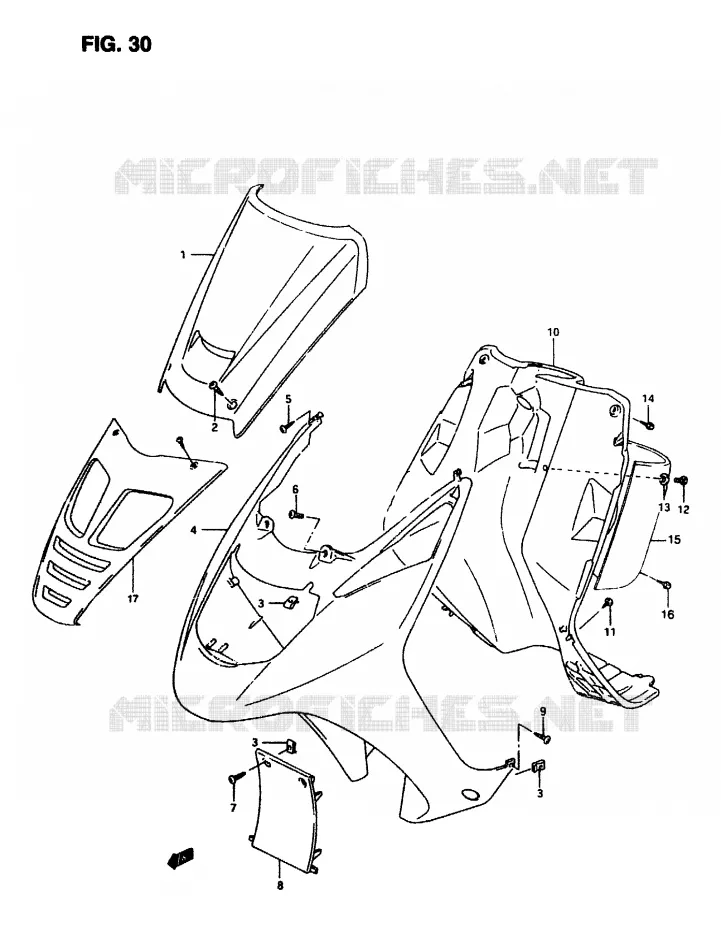 FRONT KUIP Suzuki SCOOTER 50 AP 1996  AP50RFT(T/7/V)