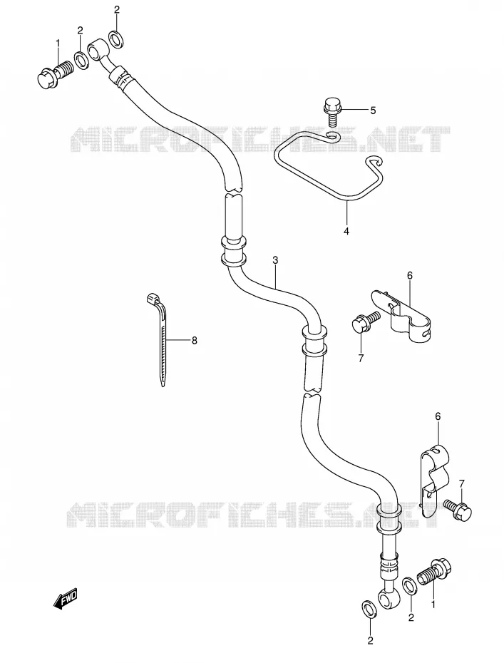 FRONT REMSLANG (MODELE K3) Suzuki SCOOTER 250 BURGMAN 2005  AN250K5(E2)