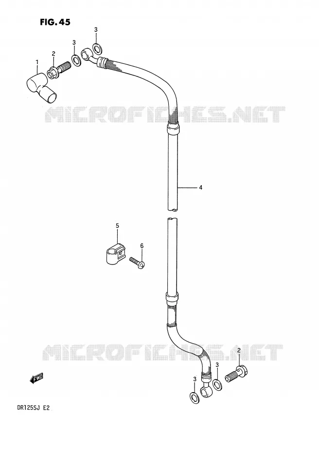 FRONT REMSLANG Suzuki MOTO 125 DR 1985  DR125SF(E2)