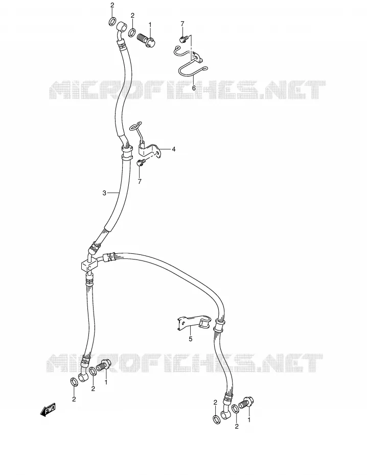FRONT REMSLANG Suzuki MOTO 650 V-STROM 2006  DL650U3K6(E2)